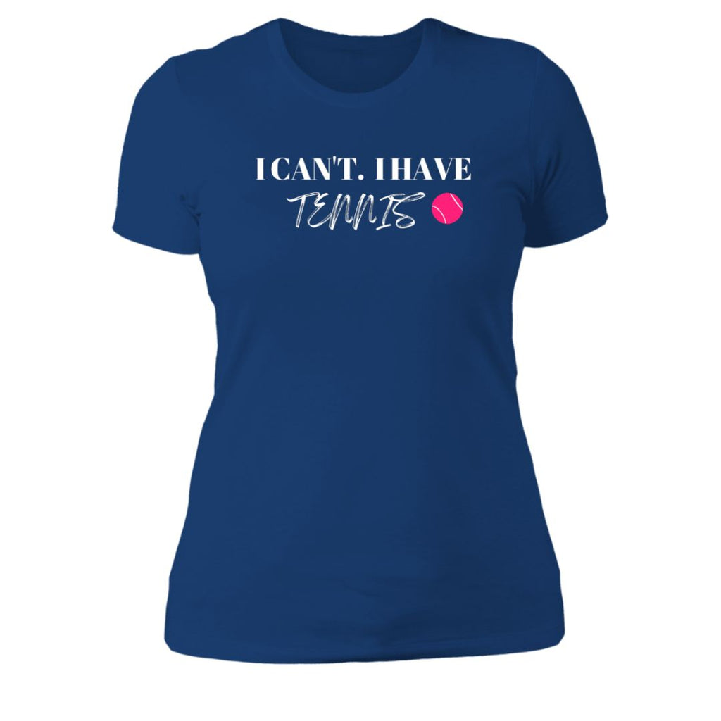 "I Can't" Women's Cotton Tennis T-Shirt