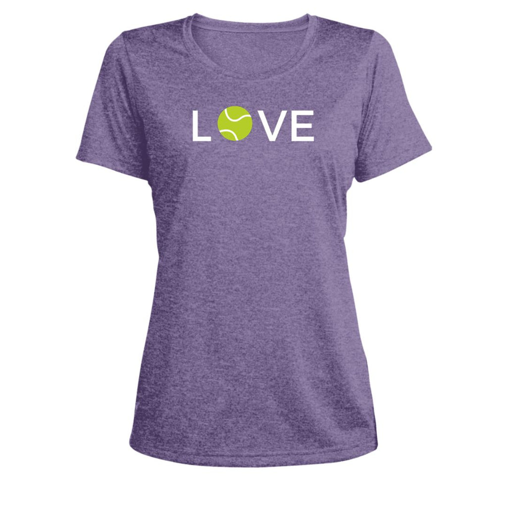 "LOVE" Women's Performance Tennis T-Shirt