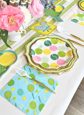 Tennis Ball Multi Salad Plates/8pk