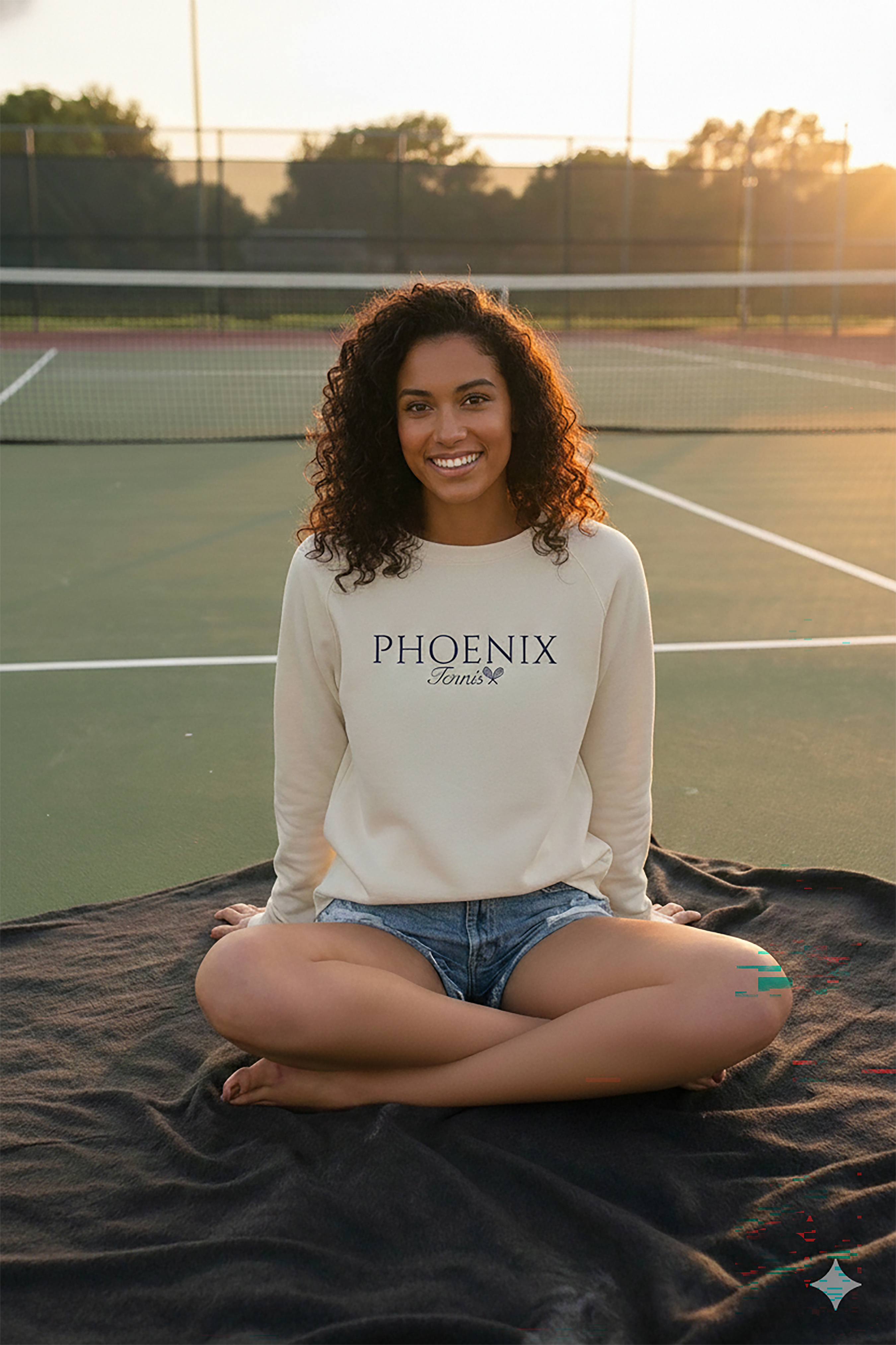 Womens lighweight wash custom city sweatshirt - City Classic Design