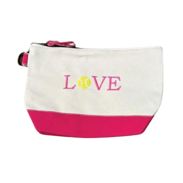 LOVE Embroidered Zip Pouch