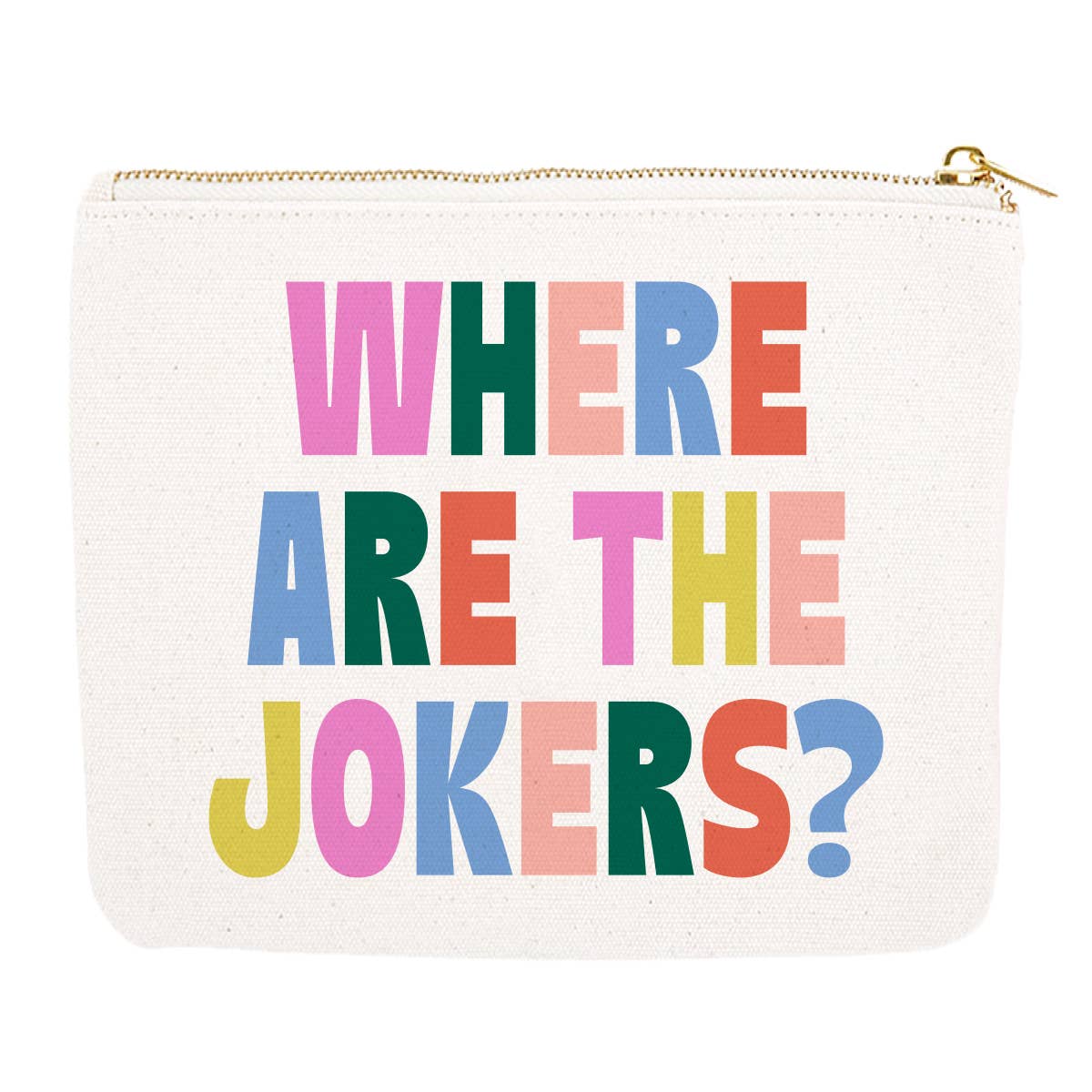 Mahjong Zipper Canvas Card Pouch | Where Are The Jokers