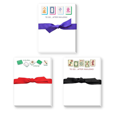 TO DO AFTER MAHJONG MINI NOTEPAD: TILES-PURPLE RIBBON