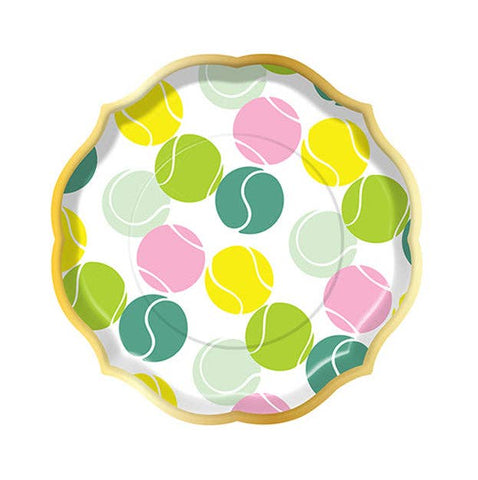Tennis Ball Multi Salad Plates/8pk