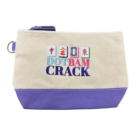 Dot Bam Crack Embroidered Zip Pouch