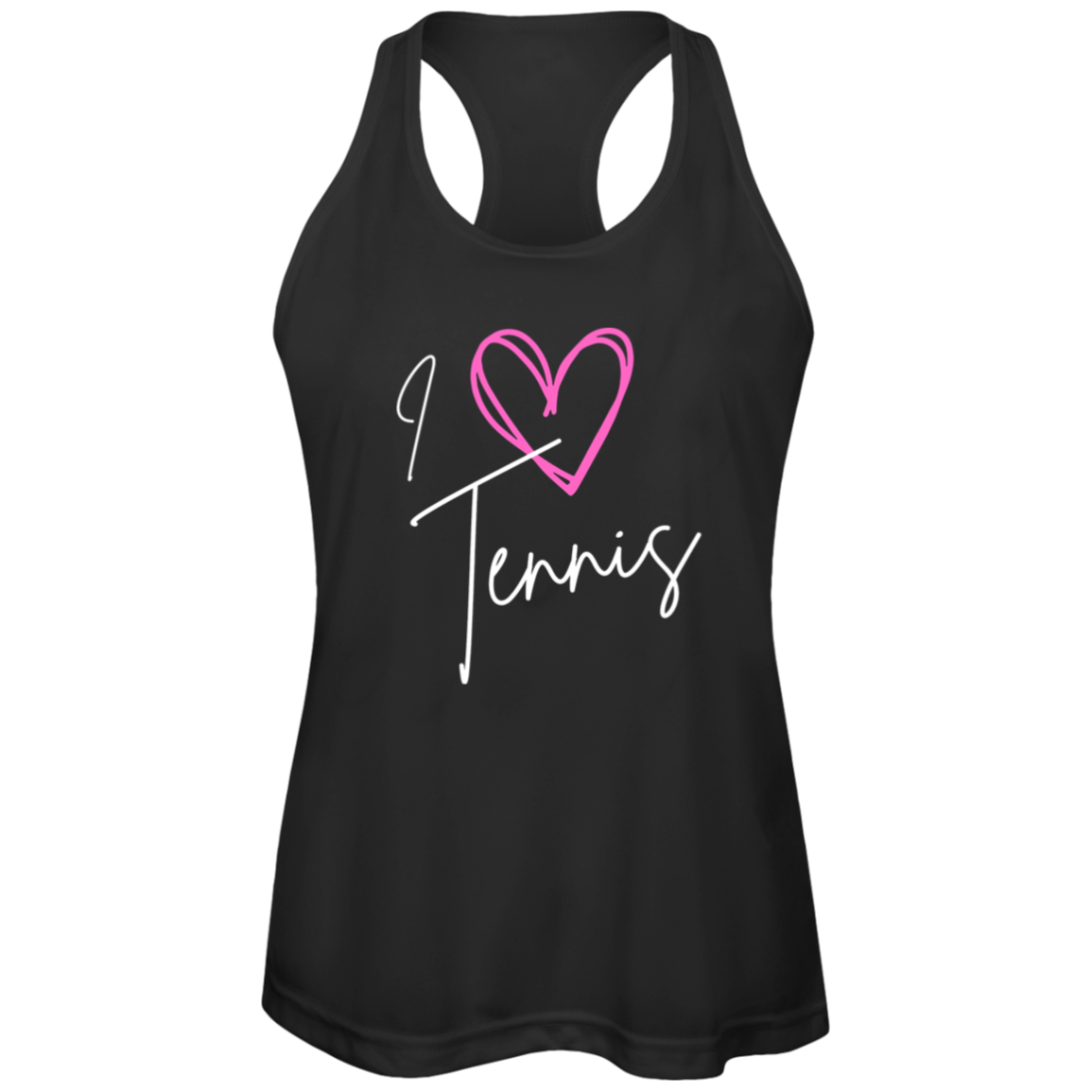 I Love Tennis Ladies Performance Tank