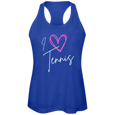 I Love Tennis Ladies Performance Tank