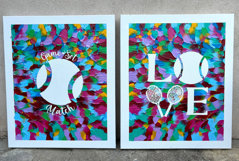 Tennis LOVE Artwork- Handpainted Original Designs