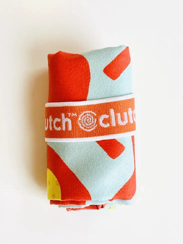 Pickleball Towel - Orange and Blue - Clutch