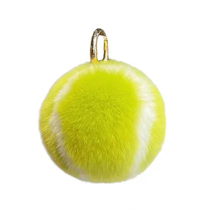 Fuzzy Tennis Key Chain