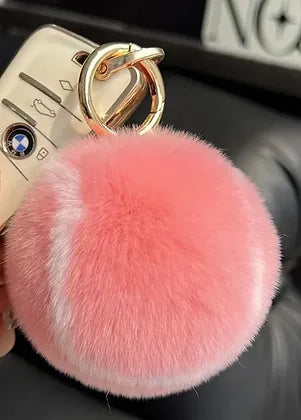 Fuzzy Tennis Key Chain