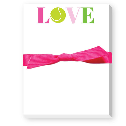LOVE tennis notepad