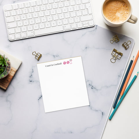 Court to Cocktail Notepad