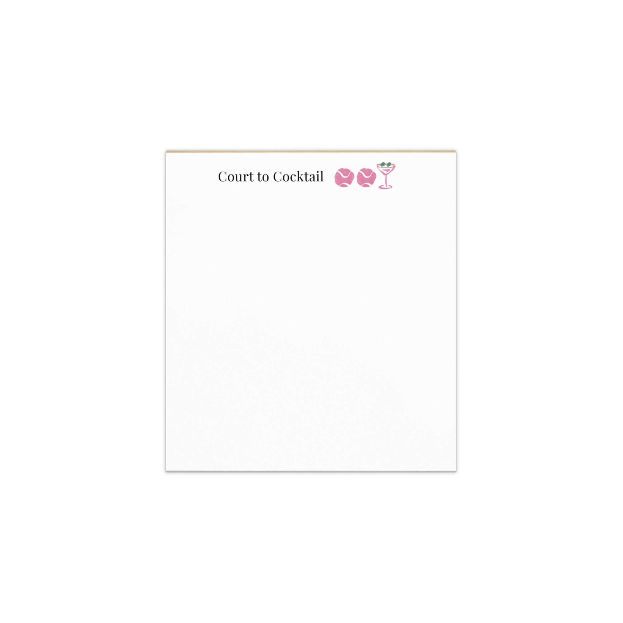 Court to Cocktail Notepad