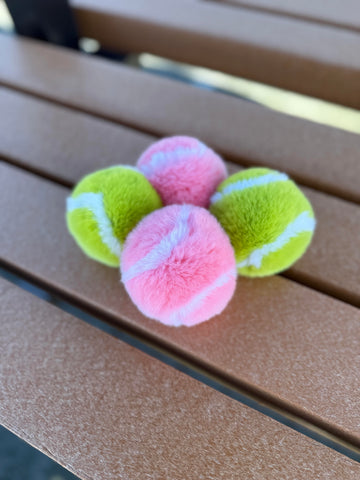 Fuzzy Tennis Key Chain