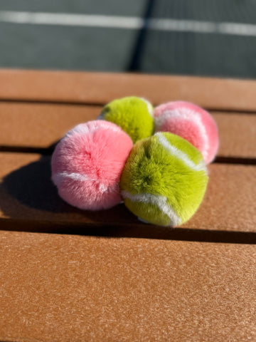 Fuzzy Tennis Key Chain