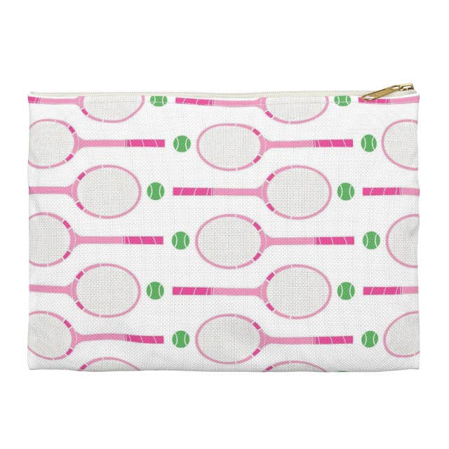 POS ALL Canvas Pouches - Tennis Rackets on White