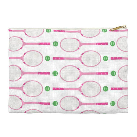 POS ALL Canvas Pouches - Tennis Rackets on White