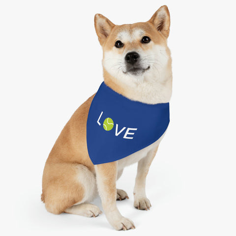 POS  Tennis Pet Bandana Collar - LOVE OR Tennis ball