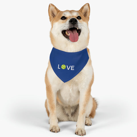 POS  Tennis Pet Bandana Collar - LOVE OR Tennis ball