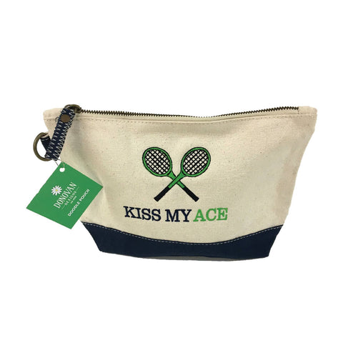 KISS MY ACE Embroidered Tennis Pouch