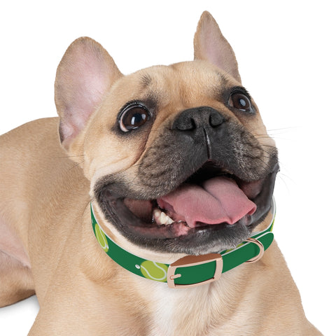 Green Tennis ball Dog Collar