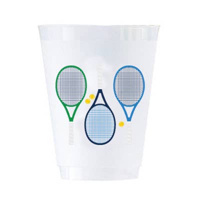 Tennis Racquets 16 oz Shatterproof Cups | Set of 8 |