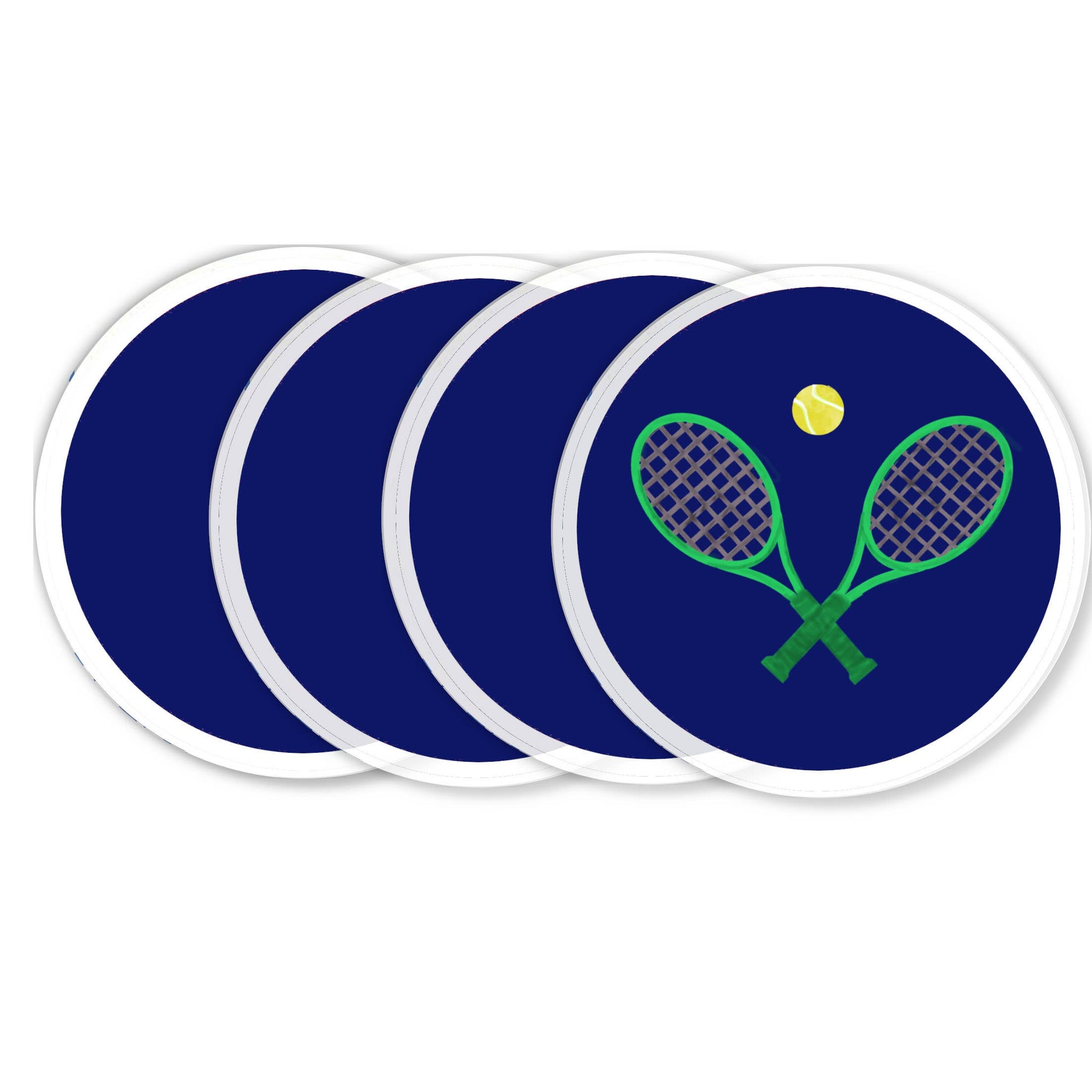Tennis Coasters - Navy Blue