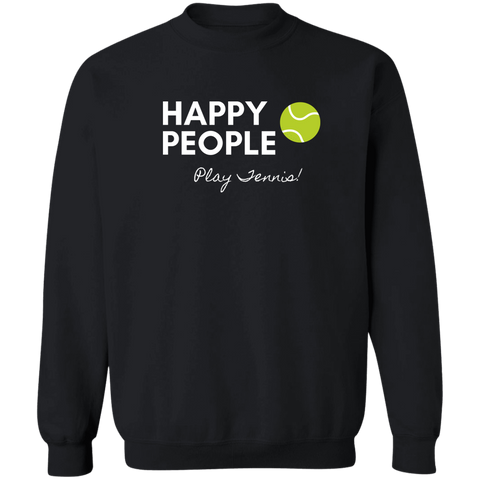 Happy People Play Tennis Crew Sweatshirt