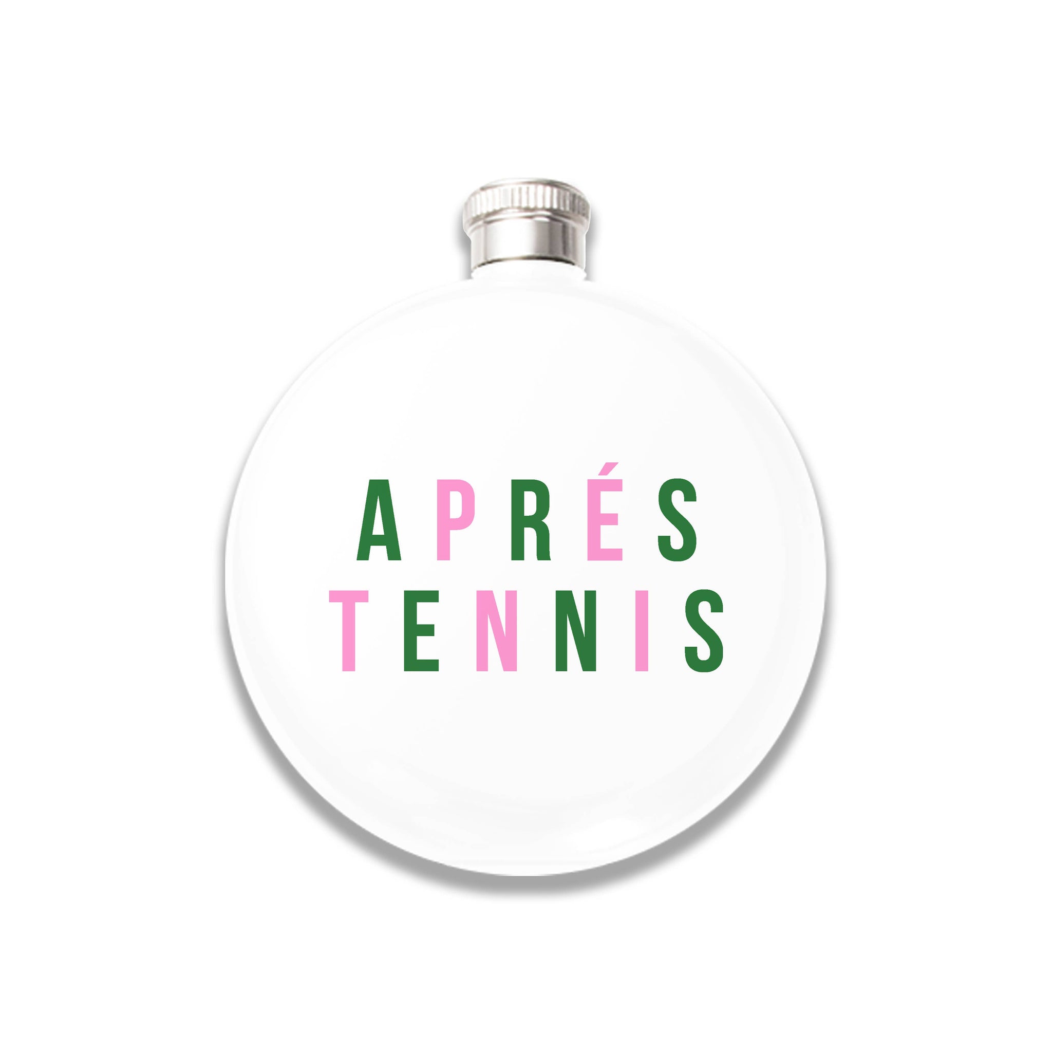 Tennis gifts- Round Flask White - Aprés Tennis