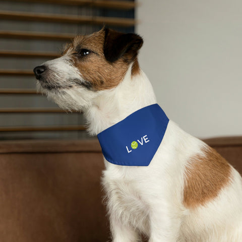 POS  Tennis Pet Bandana Collar - LOVE OR Tennis ball